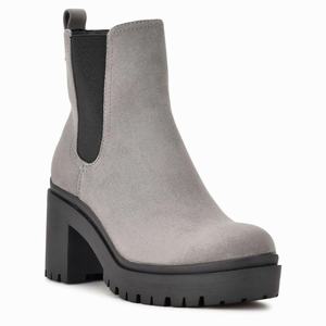 Nine West Quies Chelsea Heeled Ankle Boots - Grey - Ireland (BS2017546)